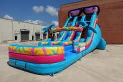 20' Miami Vice Double Lane Water Slide